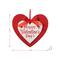 Glitzhome® 13.5" Valentine's Wooden Heart Door Hanger